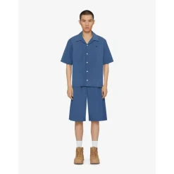 Skjorter<Givenchy Himmel Chambray Skjorte med Hawaiikrave Blå