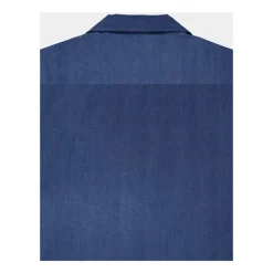 Skjorter<Givenchy Himmel Chambray Skjorte med Hawaiikrave Blå