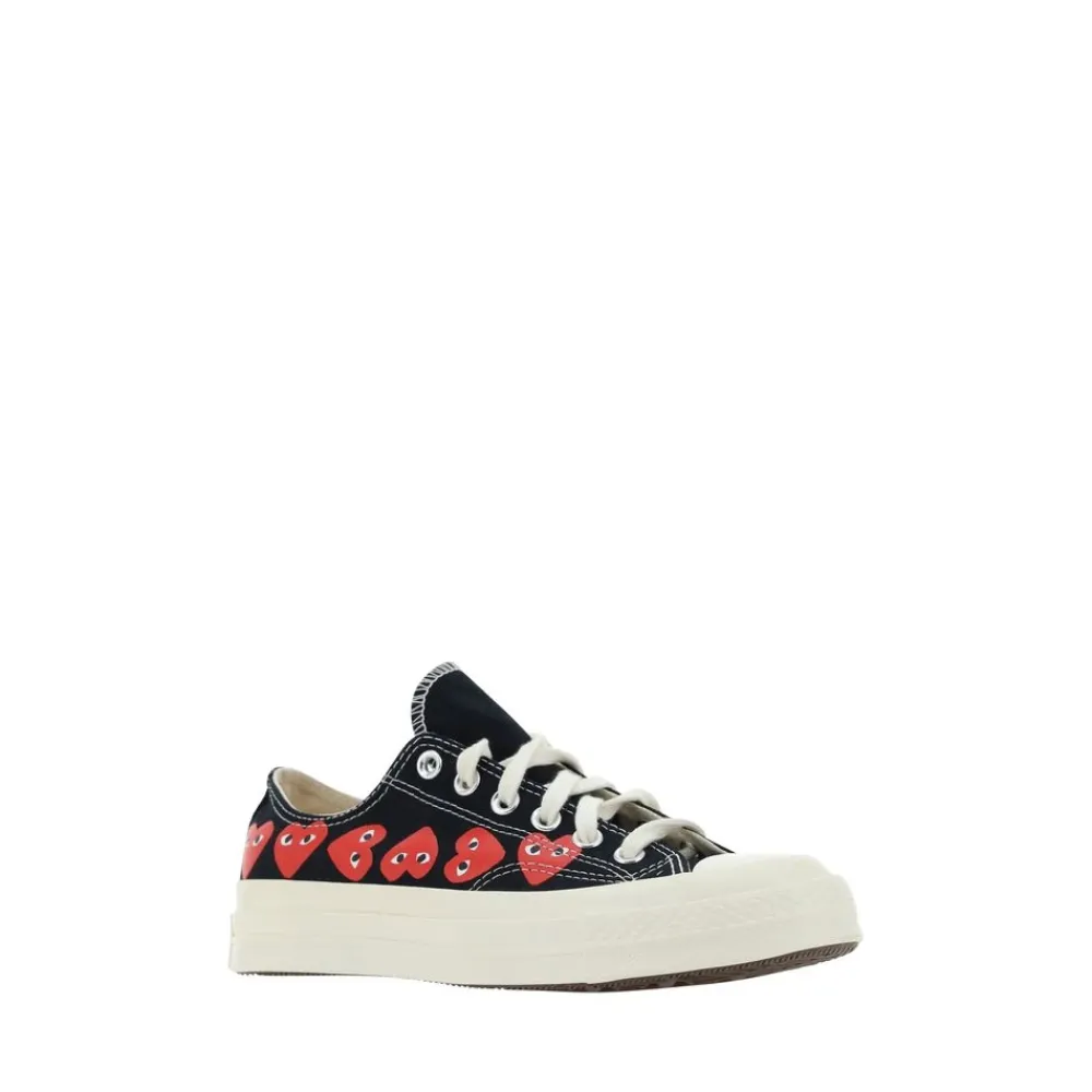Sneakers<Comme des Garçons Play Hjerte Logo Canvas Sneakers Sort