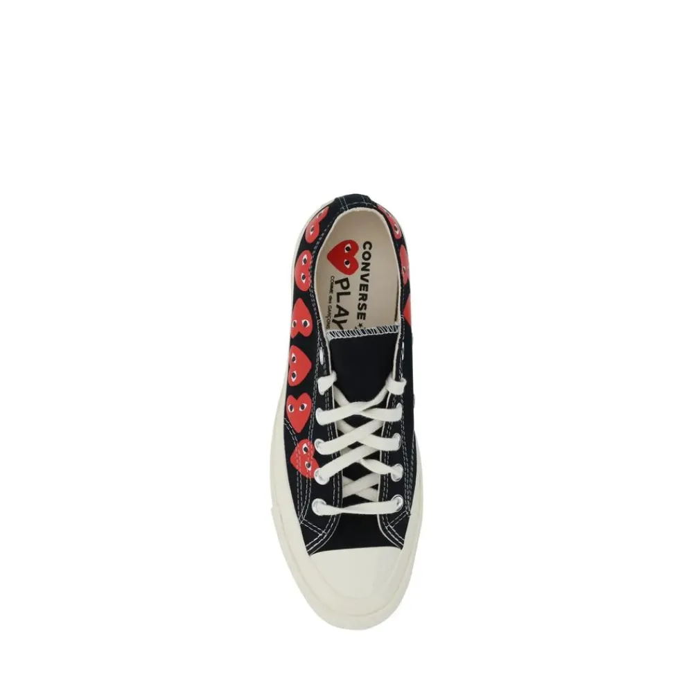 Sneakers<Comme des Garçons Play Hjerte Logo Canvas Sneakers Sort