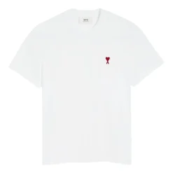 T-Shirts<Ami Paris Hjerte Logo T-shirt Hvid