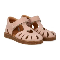 Sandaler^Angulus Hjerte og Velcro Sandal - Rosebud Pink