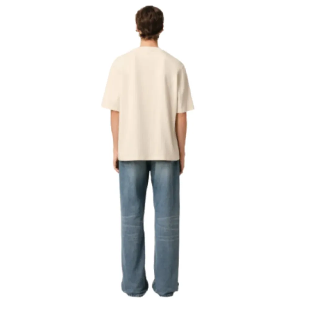 T-Shirts<Ami Paris Hjerte Patch Bomuld Jersey T-shirt Beige