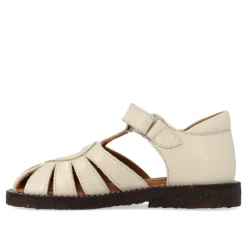 Sandaler<Angulus Hjerte Sandal med Velcro, Buttermilk Beige
