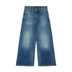 Underdele<Diesel Højtaljede jeans med vide ben Blå