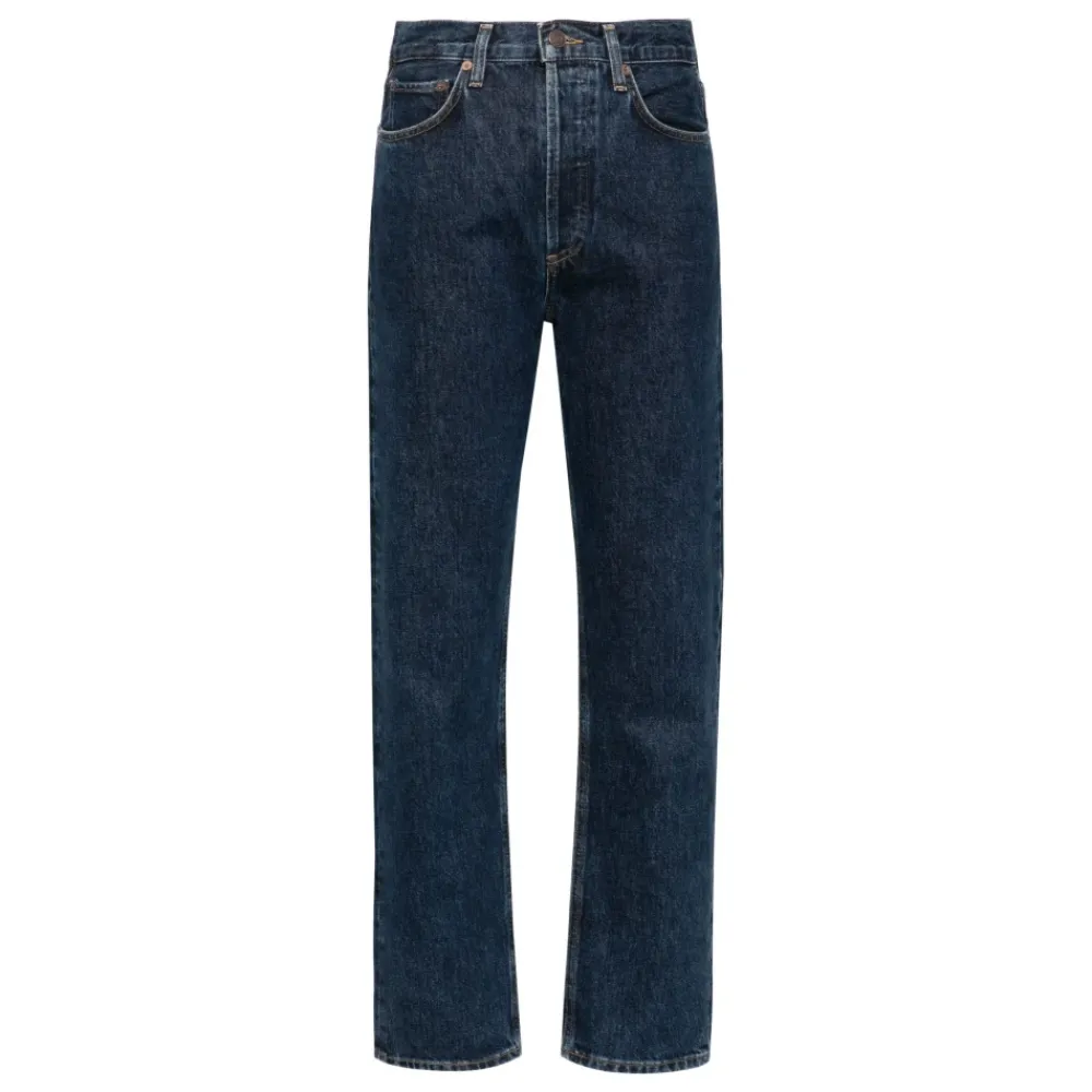 Jeans^Agolde Højtaljede straight leg jeans Blå