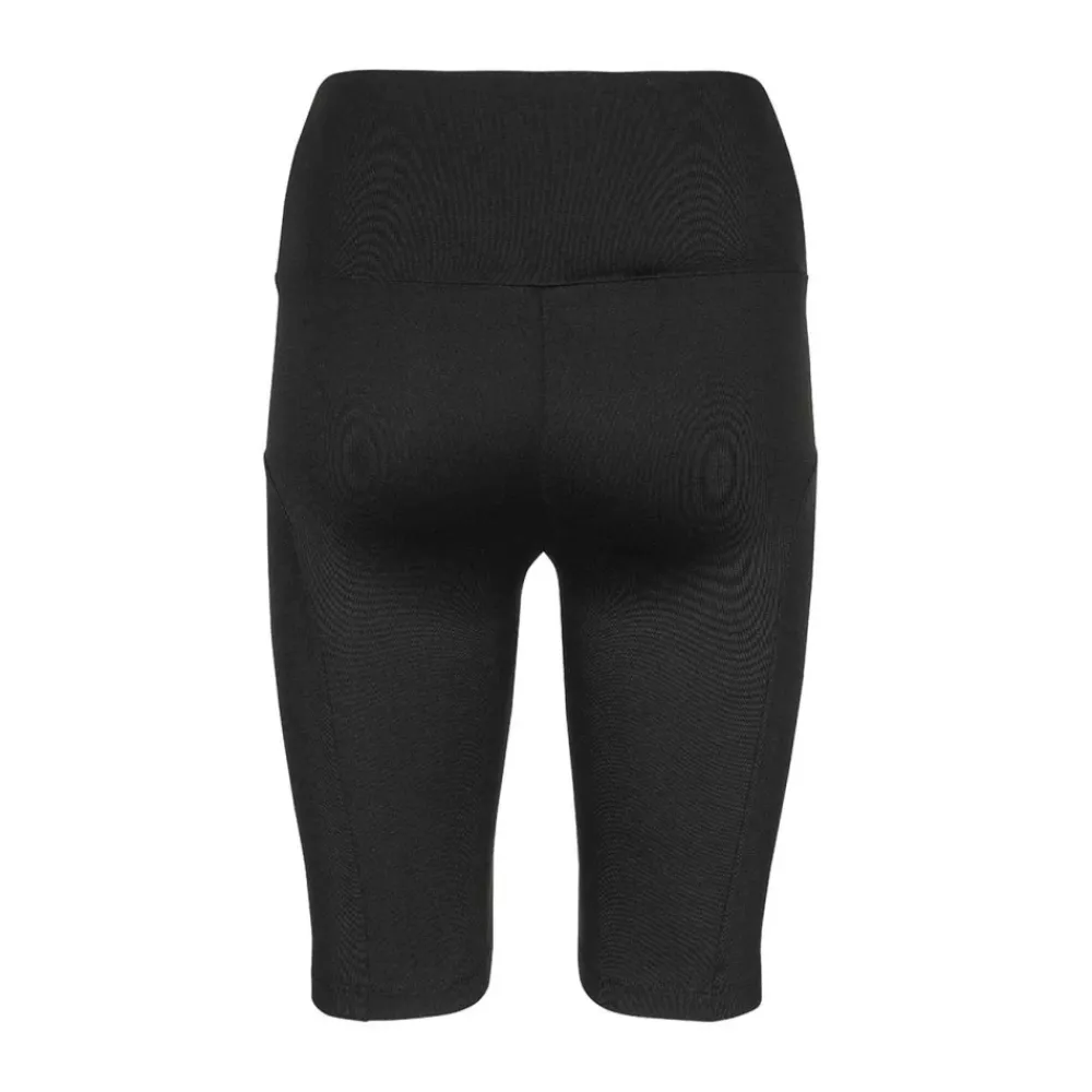 Træningsbukser & Tights<MSGM Højtaljet Logo Print Shorts Sort