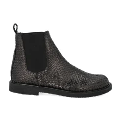 Chelsea Boots^Angulus Håndflettet Chelsea Støvle Sort