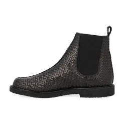 Chelsea Boots^Angulus Håndflettet Chelsea Støvle Sort