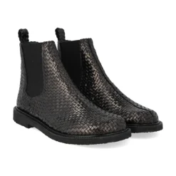 Chelsea Boots^Angulus Håndflettet Chelsea Støvle Sort