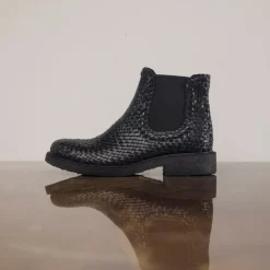 Støvler|Chelsea Boots^Angulus Håndvævet Chelsea Støvle - Sort