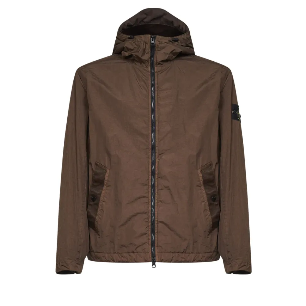 Jakker^Stone Island Hooded Jacket Brun