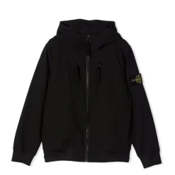 Jakker<Stone Island Hooded Jacket Sort