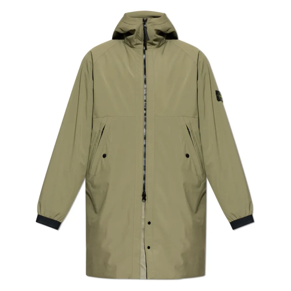 Frakker<Stone Island Hooded Parka Grøn