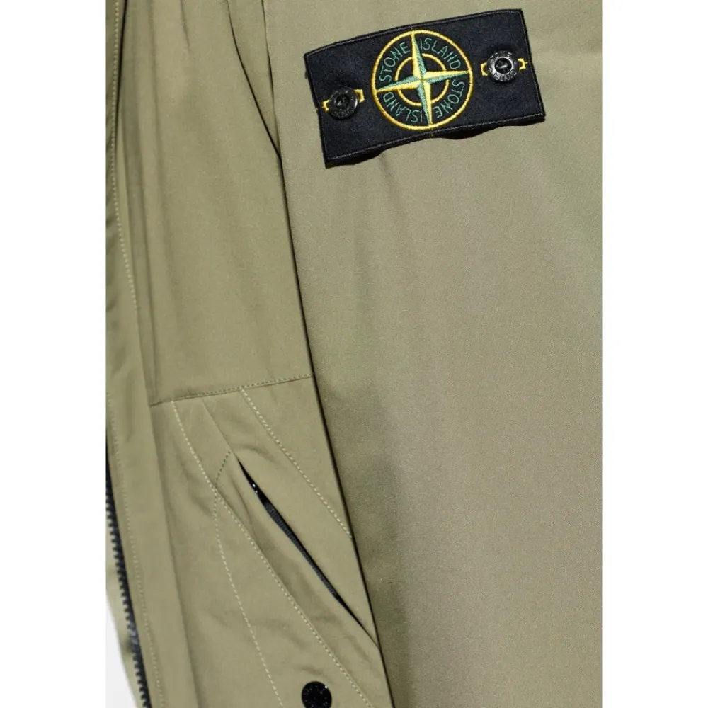 Frakker<Stone Island Hooded Parka Grøn
