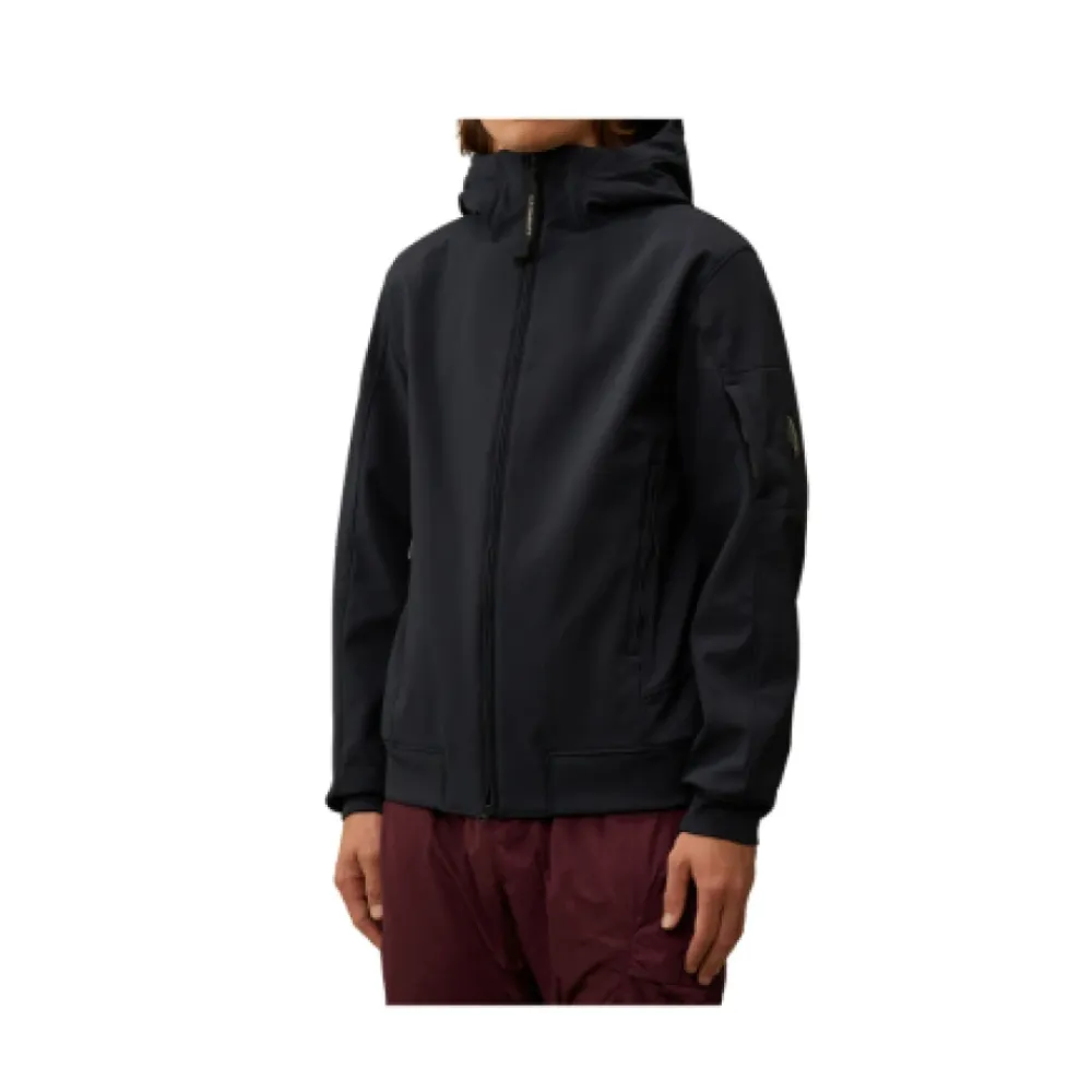 Jakker<C.P. Company Hooded Shell-R Windbreaker Jakke Blå
