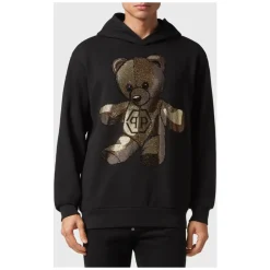 Trøjer<Philipp Plein Hoodie Sweatshirt Teddy Bear Sort