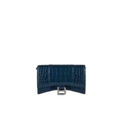 Clutch^Balenciaga Hourglass Wallet On Chain Blå