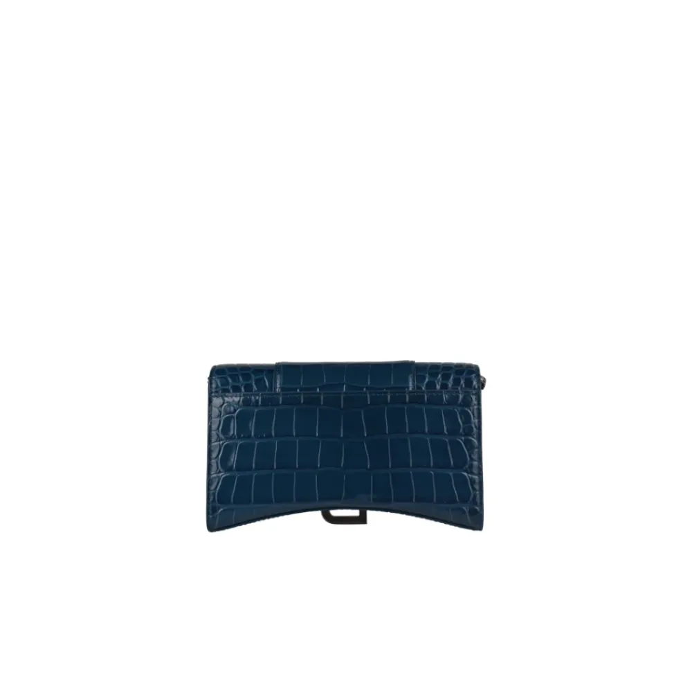 Clutch^Balenciaga Hourglass Wallet On Chain Blå