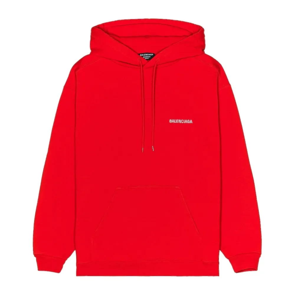 Trøjer^Balenciaga Hættetrøje med broderet logo Rød