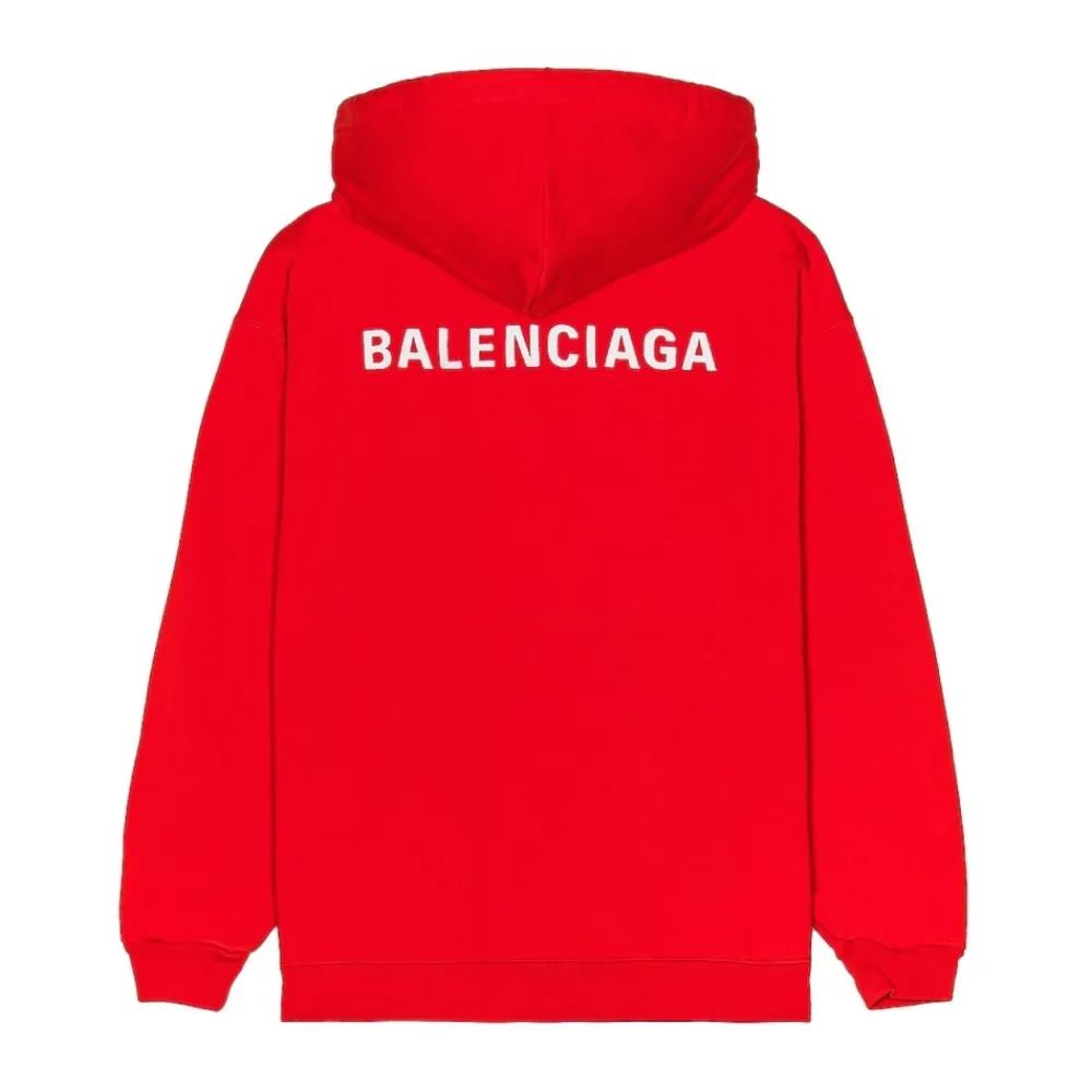 Trøjer^Balenciaga Hættetrøje med broderet logo Rød