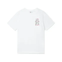 T-Shirts^Casablanca Bomuld Kortærmet T-shirt Hvid