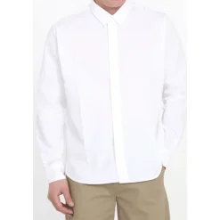 Skjorter^Ami Paris Bomuld Poplin Skjorte - Klassisk Hvid