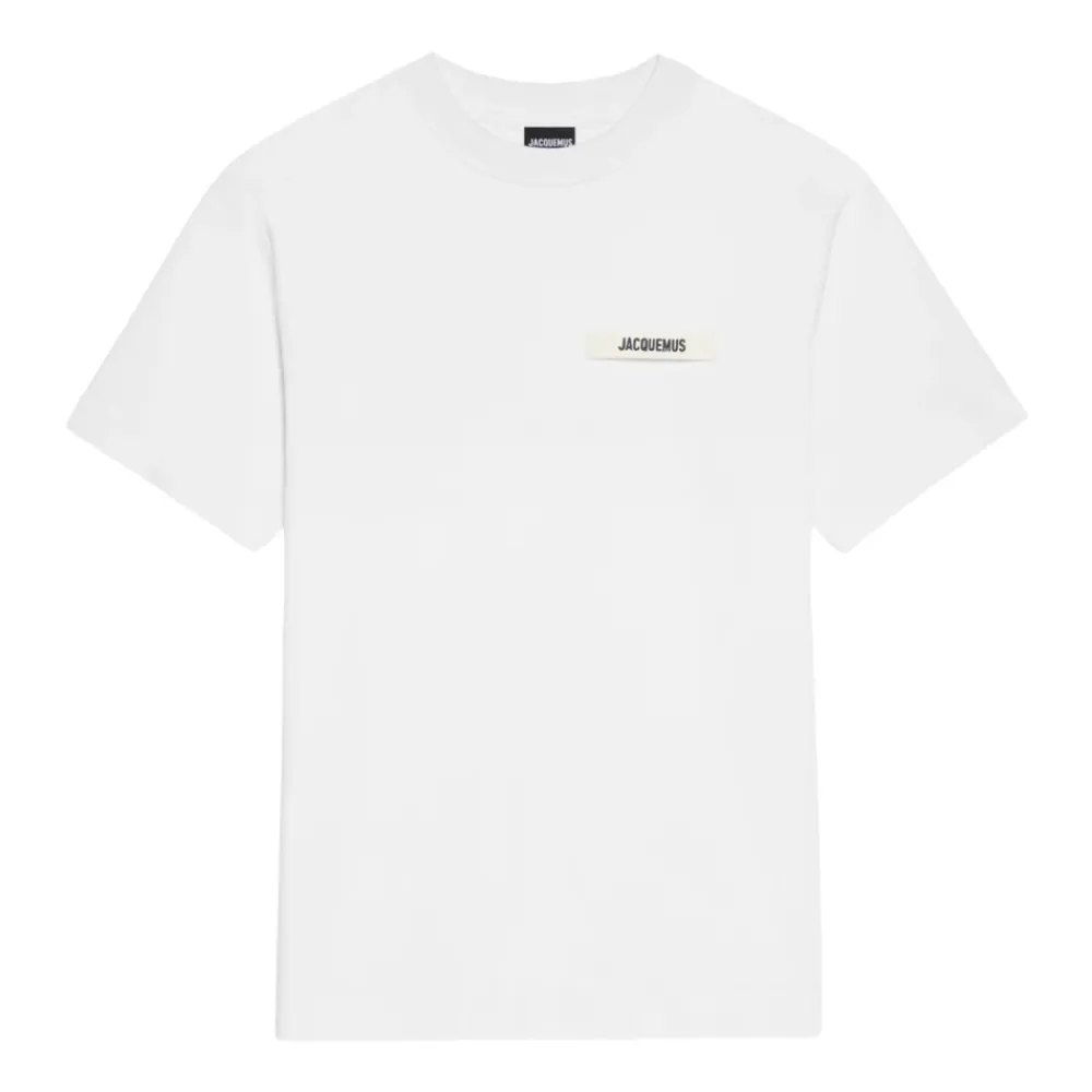 T-Shirts<Jacquemus Bomulds T-Shirt Gros Grain Hvid