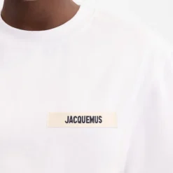 T-Shirts<Jacquemus Bomulds T-Shirt Gros Grain Hvid