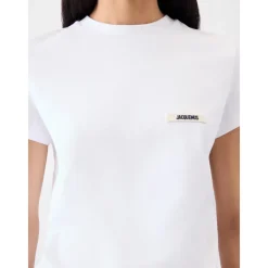 T-Shirts<Jacquemus Bomulds T-Shirt Gros Grain Hvid
