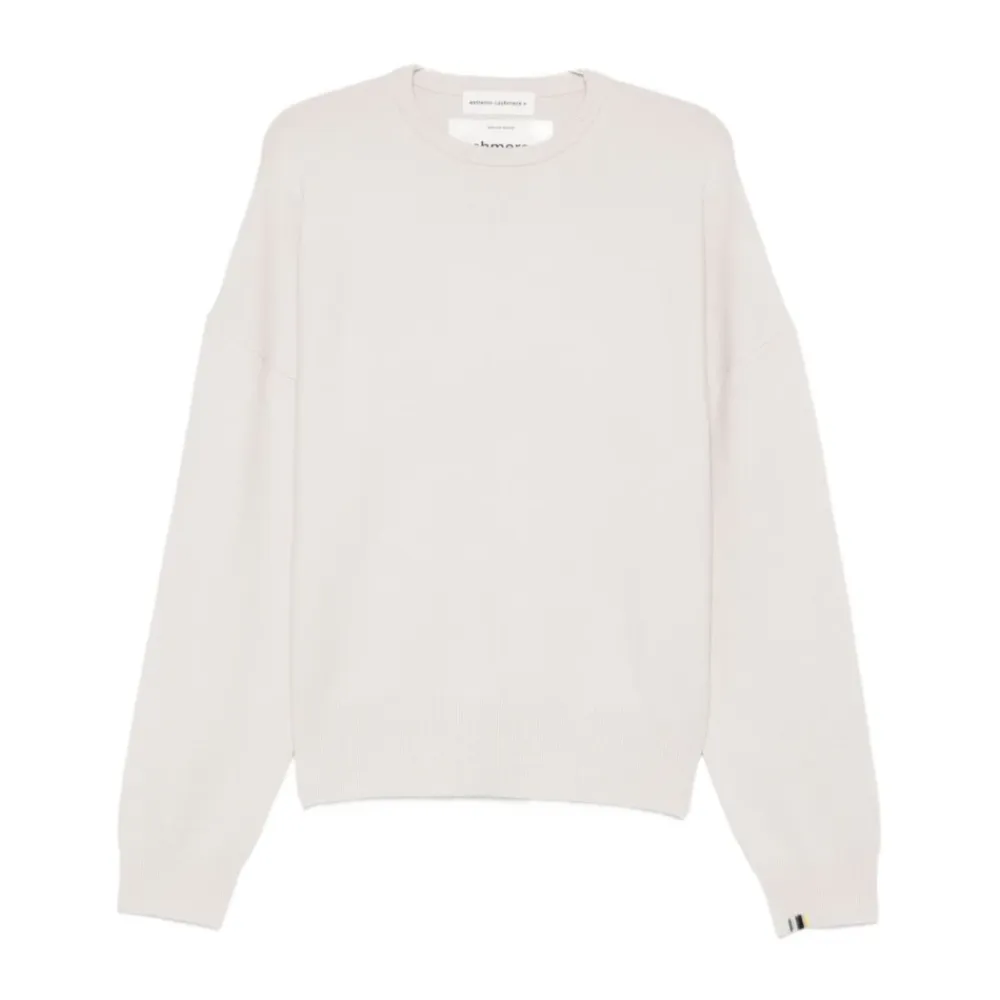 Striktrøjer & Sweatere<Extreme Cashmere Cashmere Sweater med Crew Neck Hvid