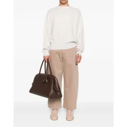 Striktrøjer & Sweatere<Extreme Cashmere Cashmere Sweater med Crew Neck Hvid