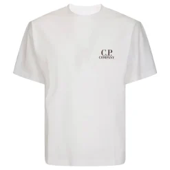 T-Shirts<C.P. Company Crew Neck Gauze T-shirt Hvid