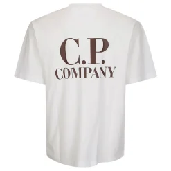 T-Shirts<C.P. Company Crew Neck Gauze T-shirt Hvid