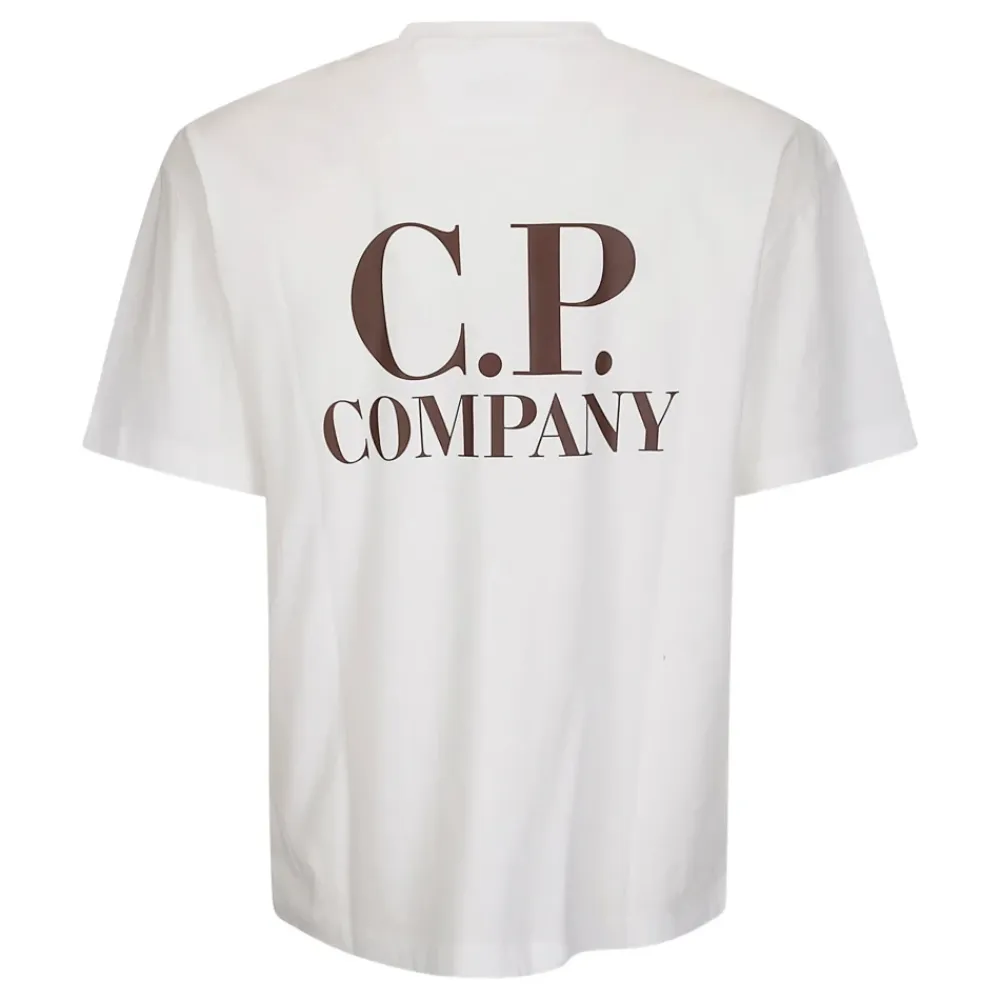 T-Shirts<C.P. Company Crew Neck Gauze T-shirt Hvid