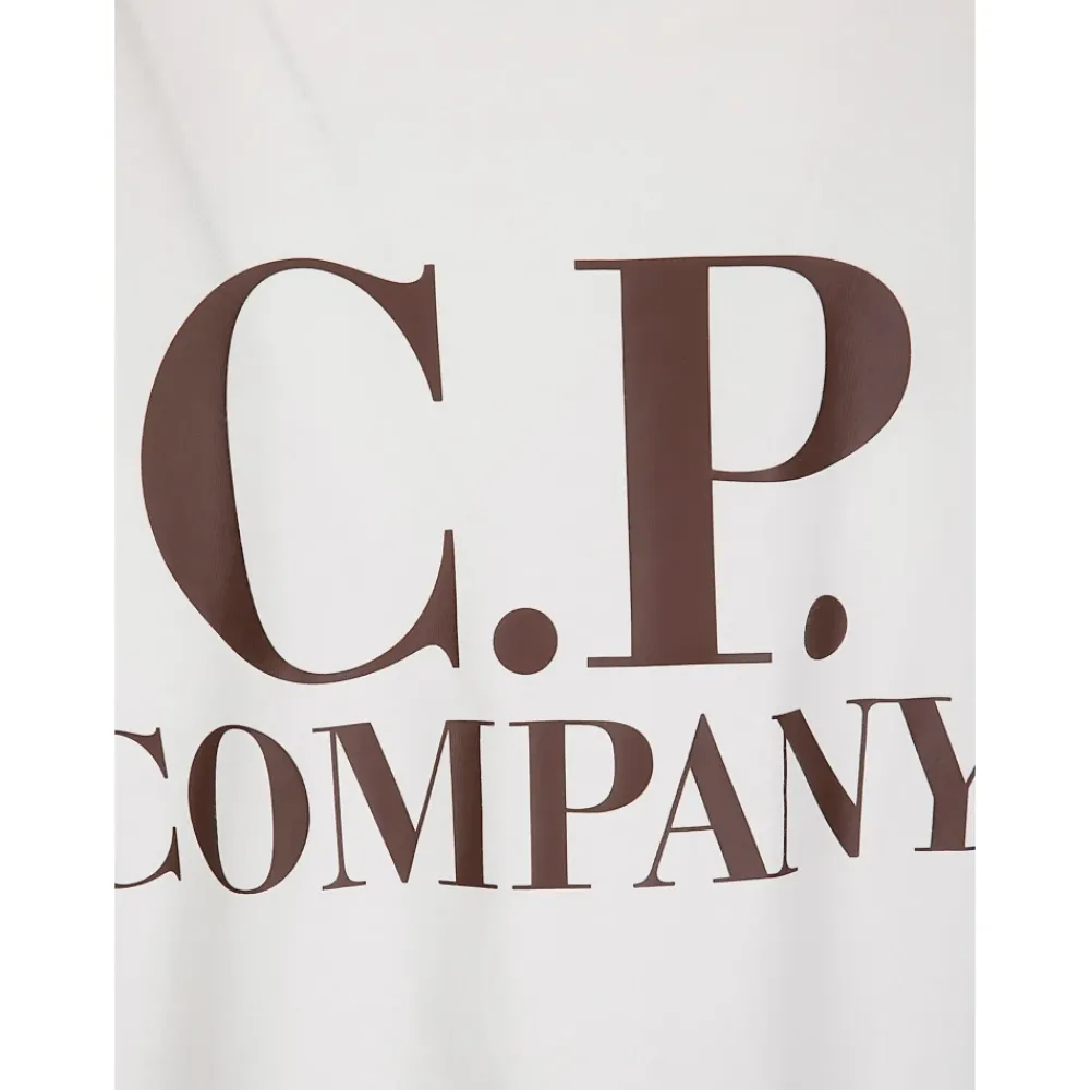 T-Shirts<C.P. Company Crew Neck Gauze T-shirt Hvid