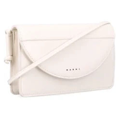 Tasker^Marni Crossbody Taske Halvmåne Design Hvid