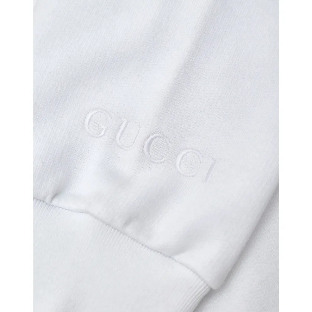 Sweatshirts^Gucci Juvel Hals Sweater Hvid