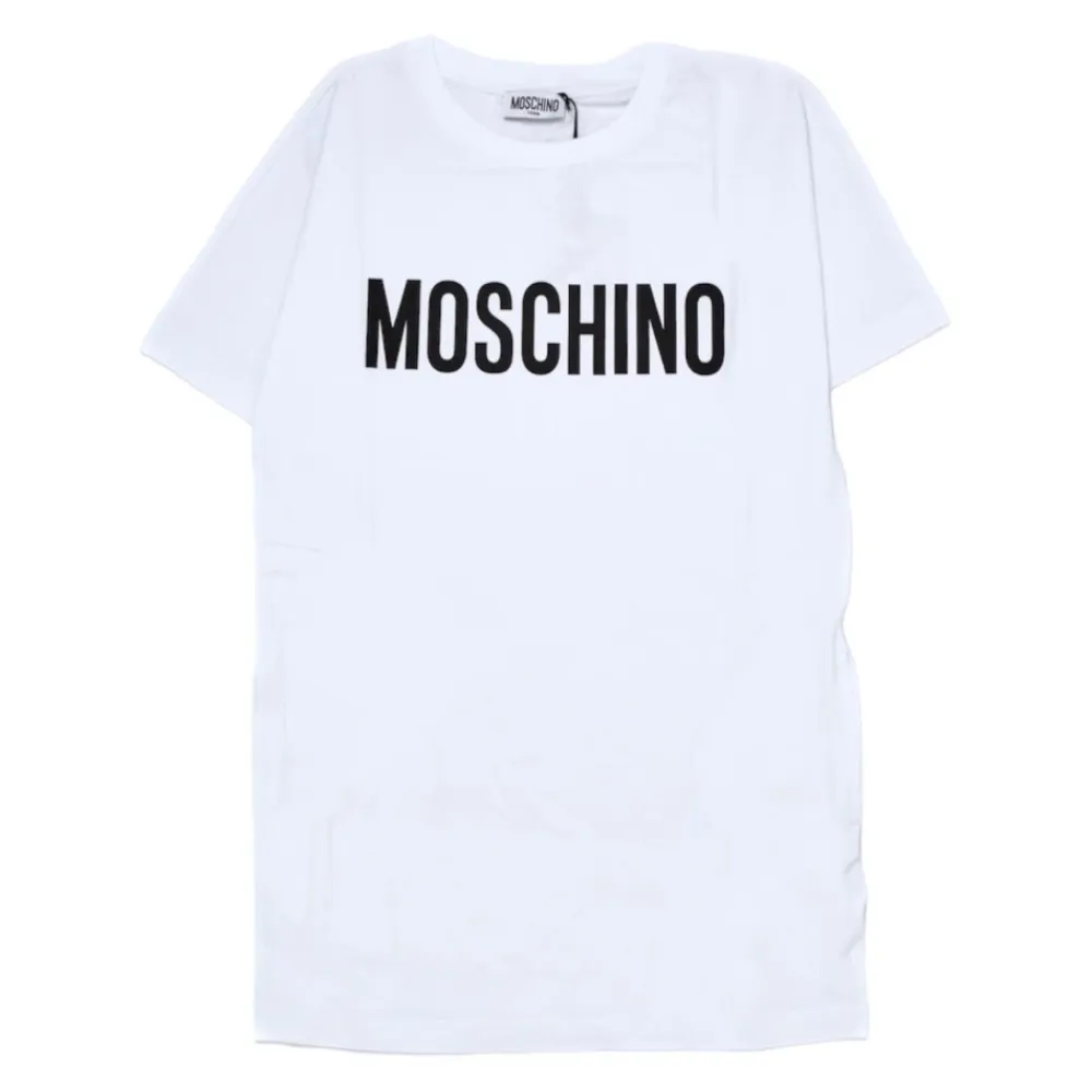 Kjoler & Nederdele^Moschino Kortærmet Børnekjole HDV0ELBA1010101 Hvid