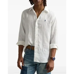 Skjorter<Ralph Lauren Linnedskjorte Hvid