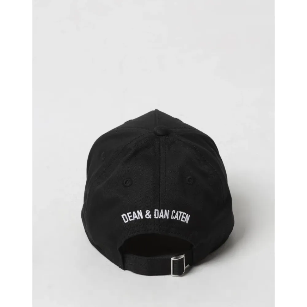 Huer & Kasketter<Dsquared2 Hvid Logo Kasket til Børn Sort