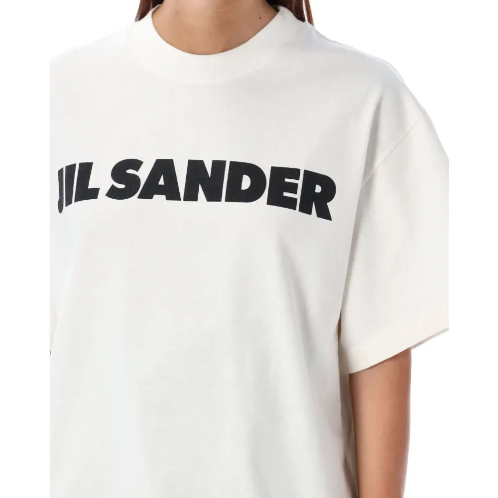 T-Shirts^Jil Sander Logo T-shirt Hvid
