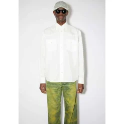 Skjorter<Acne Studios Skjorte med Knapper - Cowboy Inspireret Hvid