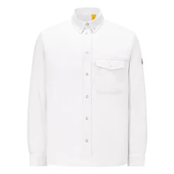 Skjorter<Moncler Skjorte med Metal Knapper Hvid