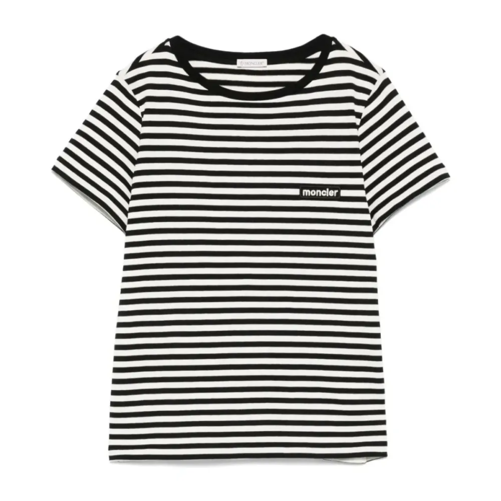 T-Shirts<Moncler T-shirt SS Mode Stil Hvid