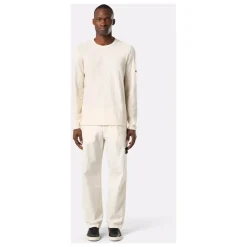 Bukser<Stone Island e bukser med trykknapper Hvid