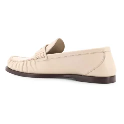 Loafers<Saint Laurent Hvide flade sko med ikonisk monogram Beige