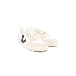 Sneakers<Veja e lædersneakers med flerfarvede detaljer Hvid