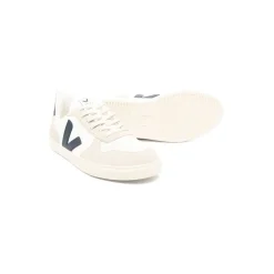 Sneakers<Veja e lædersneakers med flerfarvede detaljer Hvid
