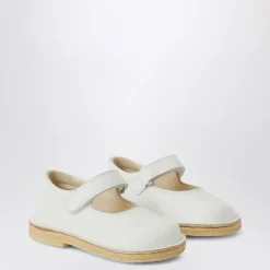 Ballerinasko<Il Gufo e runde tå ballerina flade sko Hvid